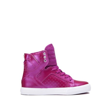 Supra Skytop Rosa Høye Sneakers Barn [NO-1-Z547]
